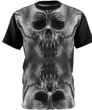 Skull Goth T Shirt | Occult Metal Tee | Gothic Unisex Horror Clothing